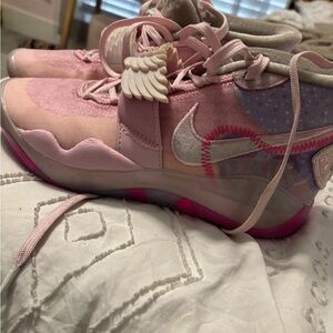 Pink Winged High-Top Sneakers